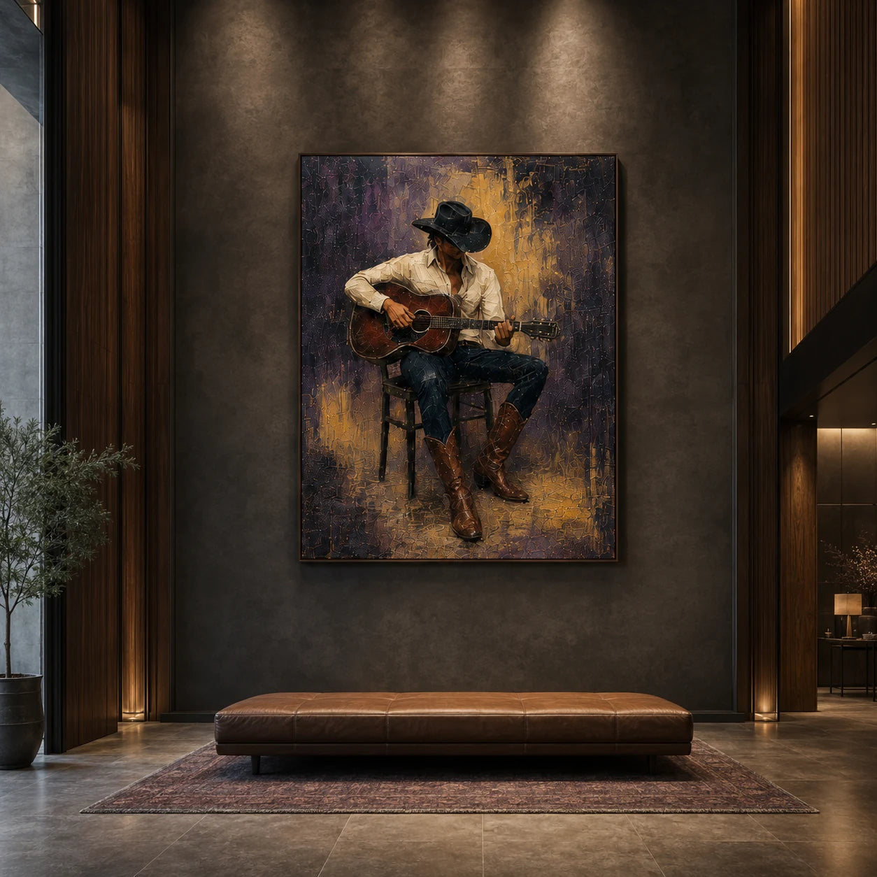 Cowboy Guitar - straight-on front view