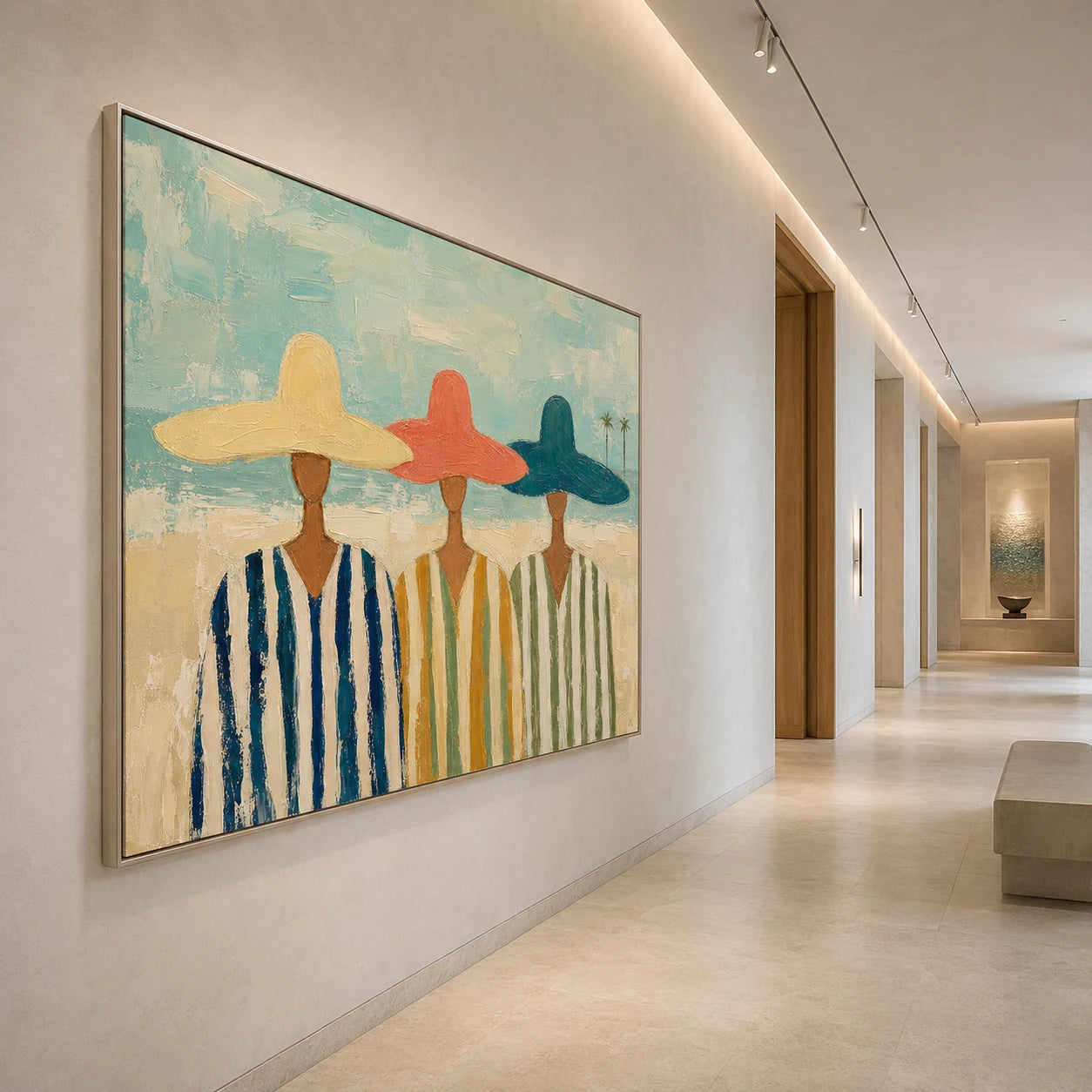 Seaside Trio - displayed from a left 30-degree room angle
