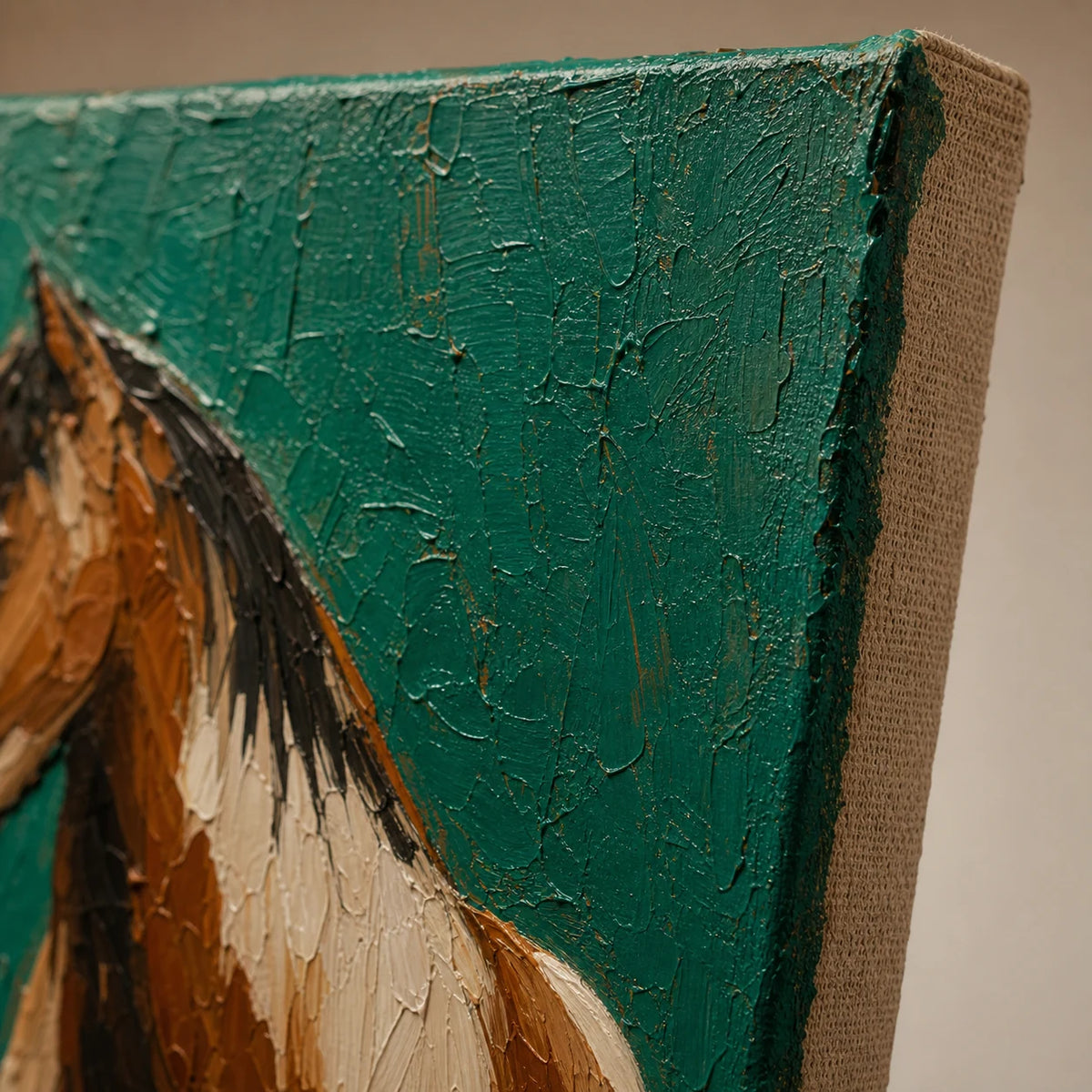 Gentle Bond - canvas edge and painted side detail