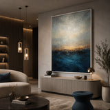 Ocean Ember - hand-painted oil painting on canvas by Realoilart