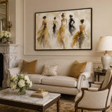 Golden Rehearsal — hand-painted oil painting on canvas
