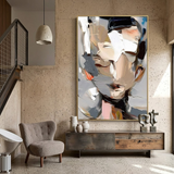 Fragmented Gaze — hand-painted oil painting on canvas