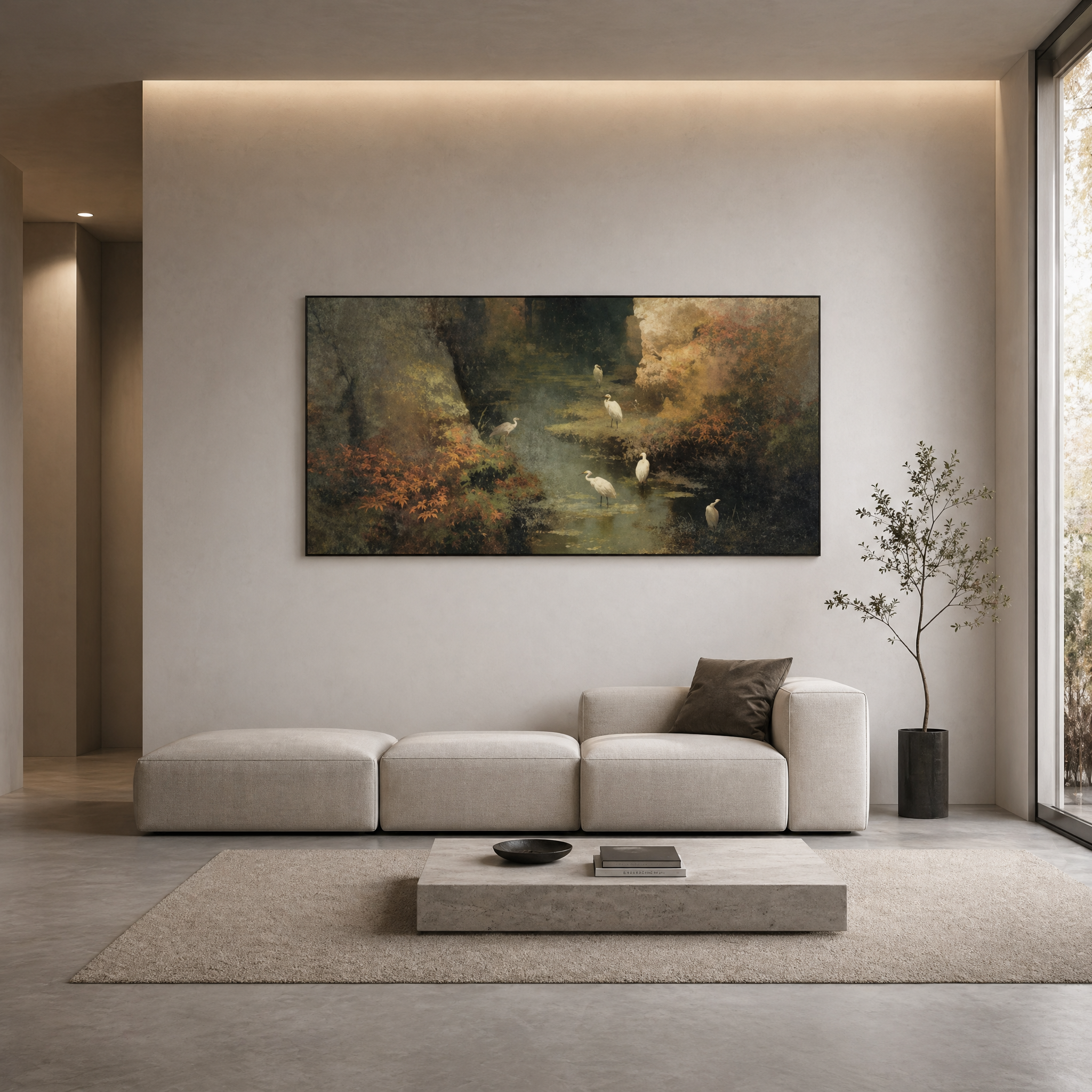 Hidden Marsh - hand-painted bird oil painting on canvas by Realoilart