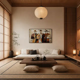 Three Silent Guardians — hand-painted oil painting on canvas
