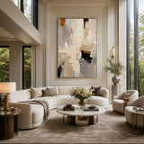 Sunlit Abstraction — hand-painted oil painting on canvas