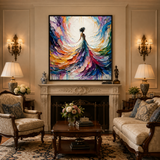 Aurora Plume - hand-painted oil painting on canvas by Realoilart