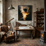 Vanishing Gentleman — hand-painted oil painting on canvas