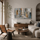 Sunlit Alley — hand-painted oil painting on canvas
