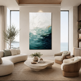 Azure Horizon — hand-painted oil painting on canvas