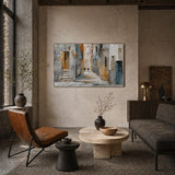 Sunlit Alley — hand-painted oil painting on canvas