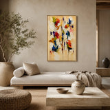 Vivid Flourish abstract oil painting, hand-painted on canvas