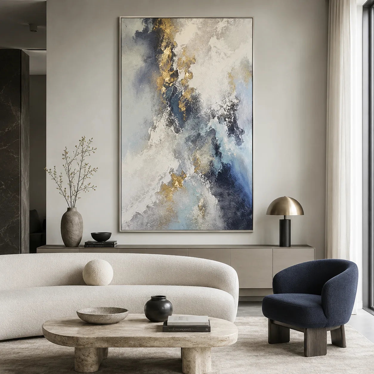 Tempest - hand-painted abstract oil painting on canvas by Realoilart