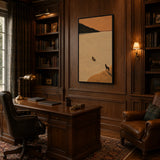 Lone Horizon abstract oil painting, hand-painted on canvas