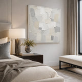 Pale Quarry abstract oil painting, hand-painted on canvas
