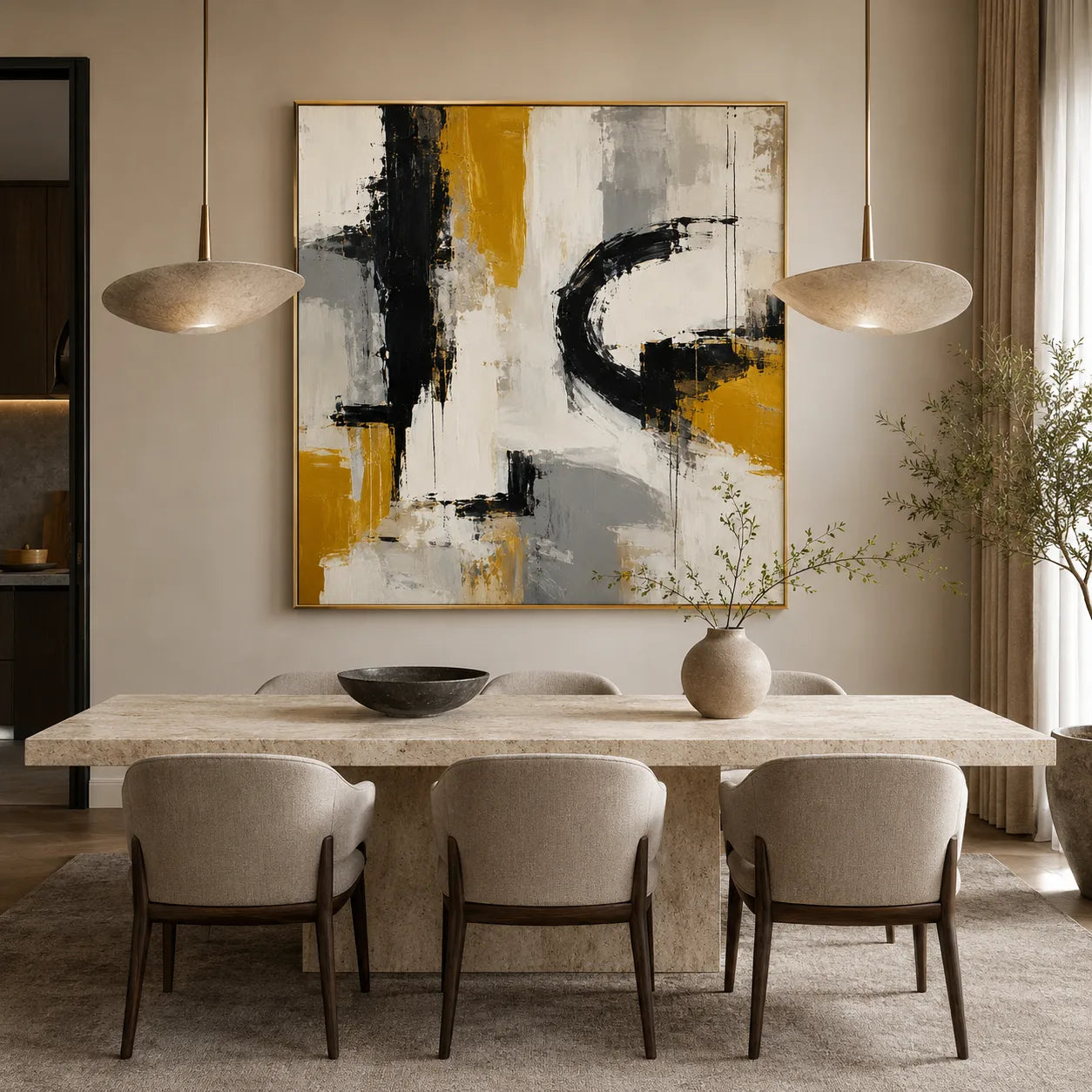 Riven - hand-painted abstract oil painting on canvas by Realoilart