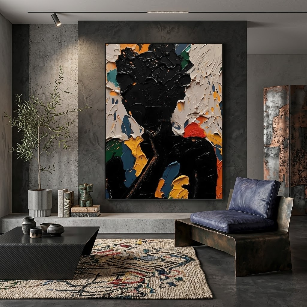Bold Bloom - hand-painted floral oil painting on canvas by Realoilart
