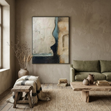 Blue Divide — hand-painted oil painting on canvas