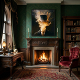 Vanishing Gentleman — hand-painted oil painting on canvas