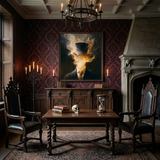Vanishing Gentleman — hand-painted oil painting on canvas