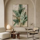 Tropical Whisper — hand-painted oil painting on canvas