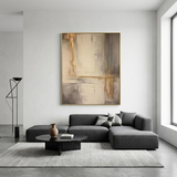 Gilded Stillness — hand-painted oil painting on canvas