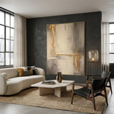 Gilded Stillness — hand-painted oil painting on canvas