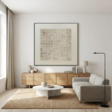 Quiet Grid — hand-painted oil painting on canvas