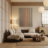 Linear Calm — hand-painted oil painting on canvas