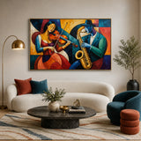 Jazz Serenade abstract oil painting, hand-painted on canvas