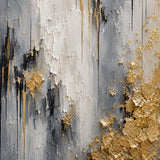 Gilded Ash abstract oil painting, hand-painted on canvas