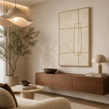 Golden Thread abstract oil painting, hand-painted on canvas