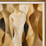 Walnut Rhythm abstract oil painting, hand-painted on canvas