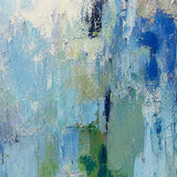 Misty Garden abstract oil painting, hand-painted on canvas