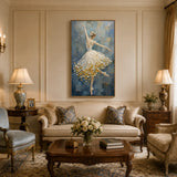 Petal Pirouette abstract oil painting, hand-painted on canvas