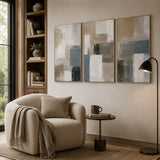 Harbor Patina abstract oil painting, hand-painted on canvas
