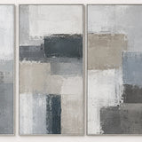 Slate Whisper abstract oil painting, hand-painted on canvas