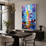Prismatic Pulse - hand-painted oil painting on canvas by Realoilart