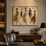 Golden Rehearsal — hand-painted oil painting on canvas