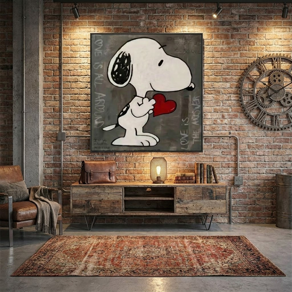 Heartfelt Pup - hand-painted pet portrait oil painting on canvas by Realoilart