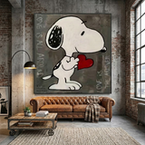Heartfelt Pup — hand-painted oil painting on canvas