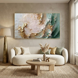 Gilded Tide — hand-painted oil painting on canvas