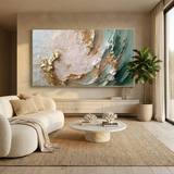 Gilded Tide — hand-painted oil painting on canvas