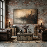 Harbor at Dusk — hand-painted oil painting on canvas