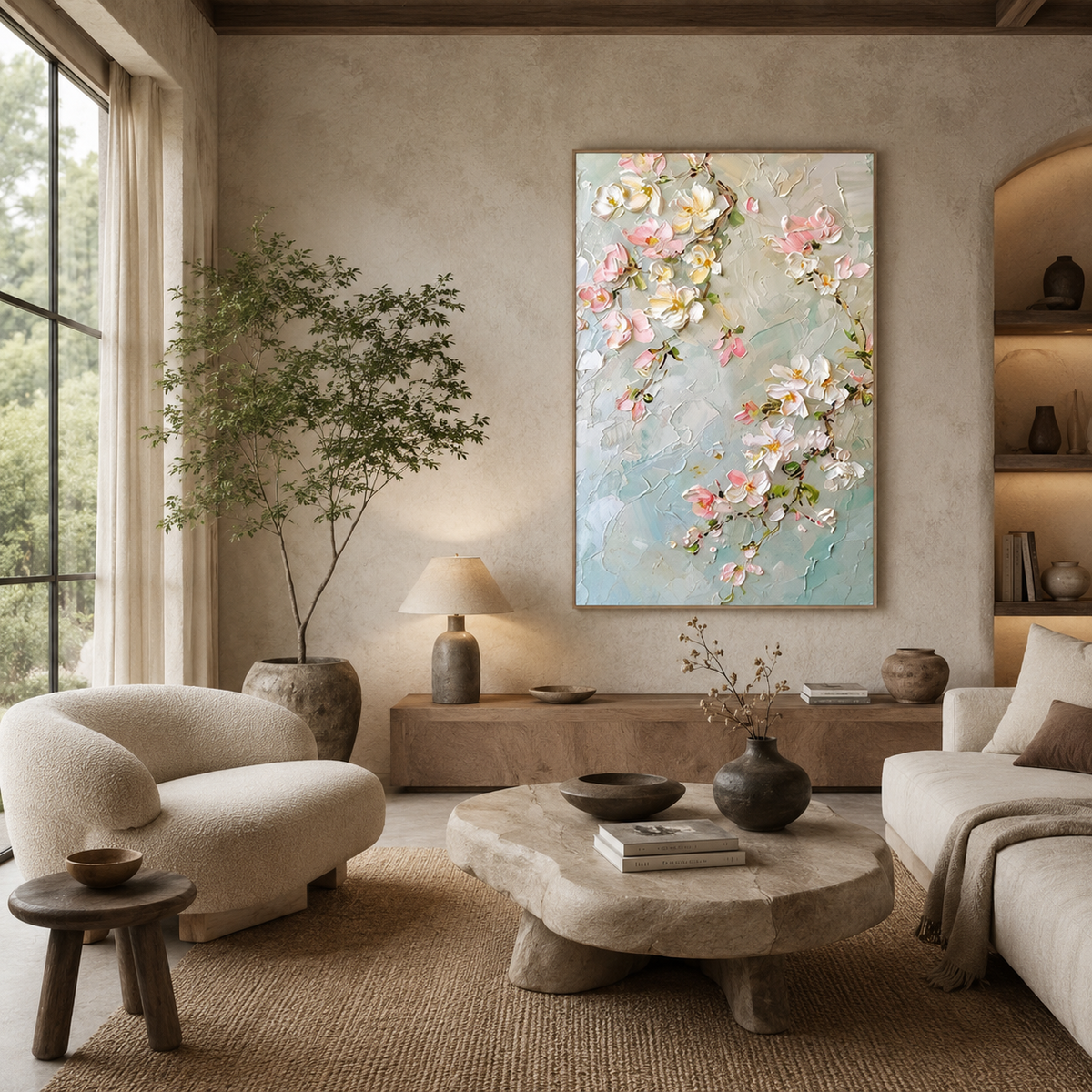 Spring Blossom - hand-painted floral oil painting on canvas detail 3 by Realoilart