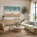 Ocean Lace — hand-painted oil painting on canvas