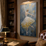 Petal Pirouette abstract oil painting, hand-painted on canvas