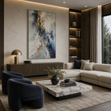 Cobalt Squall abstract oil painting, hand-painted on canvas