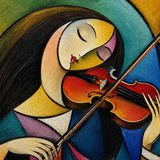 Sonata Prism abstract oil painting, hand-painted on canvas