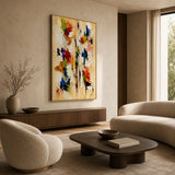 Vivid Flourish abstract oil painting, hand-painted on canvas