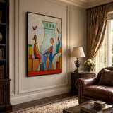 Birdsong Sonata abstract oil painting, hand-painted on canvas